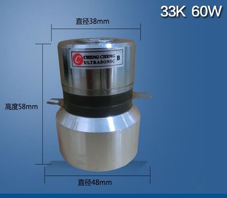 Temizleyici için 60w 33k Endüstriyel Ultrasonik Piezoelektrik Dönüştürücü